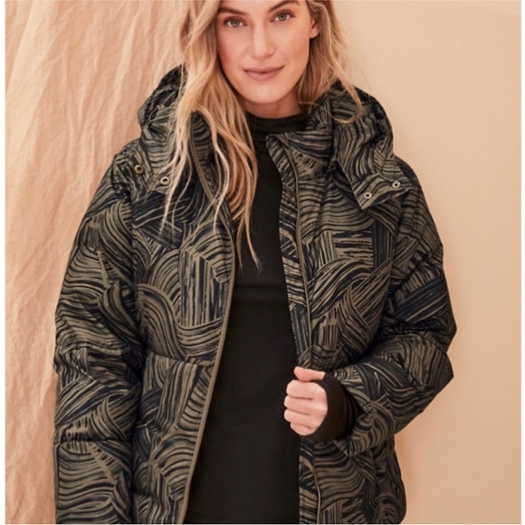 Garnet Hill Printed Down Fill Coat - Picture 2 of 10